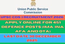 UPSC CDS-I Recruitment