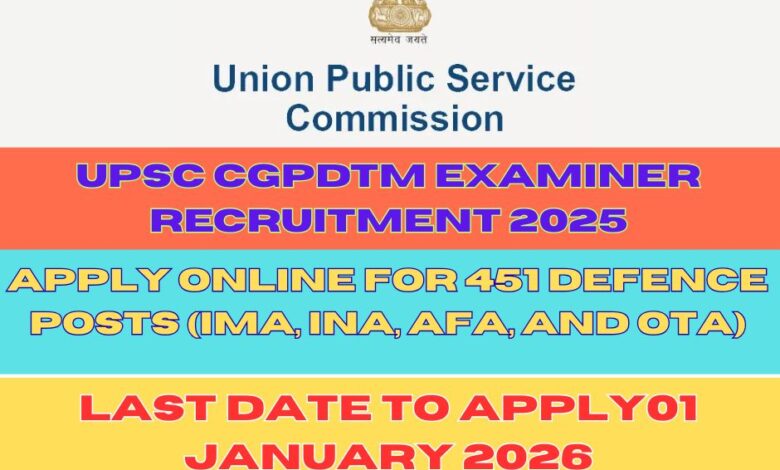 UPSC CGPDTM Examiner Recruitment
